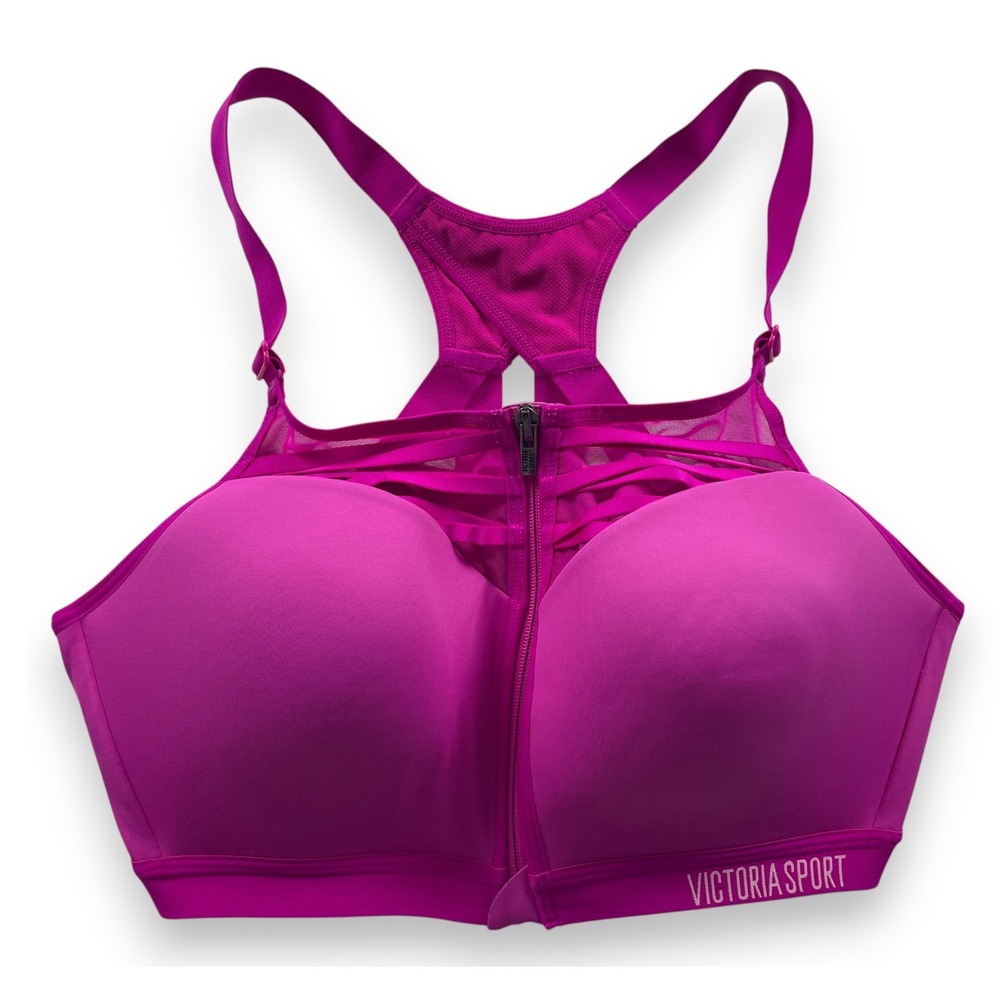Victoria Sport Incredible Lightweight Max Front Zip Sports Bra Magenta 36D